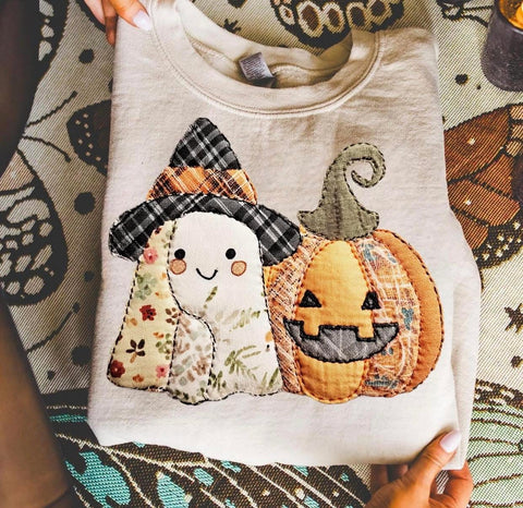 Halloween Patchwork Sweatshirt