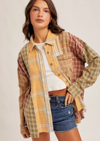 Fall Plaid Button Down flannel