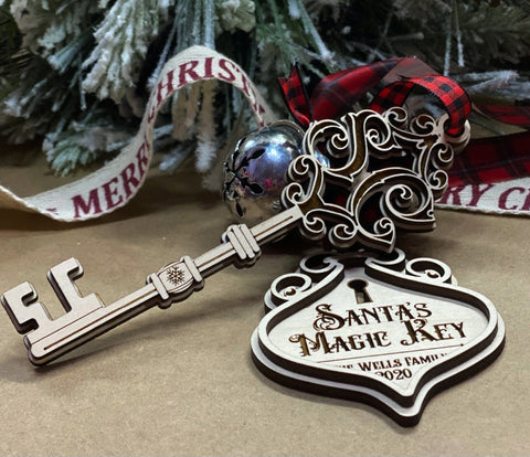 Custome hand made Santa's Magic Key