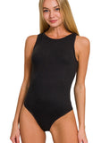 Sleeveless crew neck bodysuit