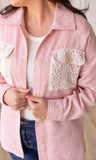 Pink Tweed Shacket