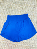 Navy Blue Wind Breaker Shorts