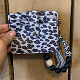 Cheetah Print Wristlet key chain wallet