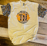 Tennessee Tee With Leopard Sleeves
