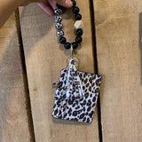 Cheetah Print Wristlet key chain wallet
