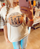 Tennessee Tee With Leopard Sleeves